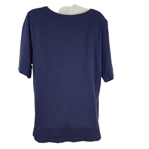 Denim & Co. Women Tops Large Essentials AnyWear Jersey Set 2 Blue Black A378932 - Picture 3 of 11